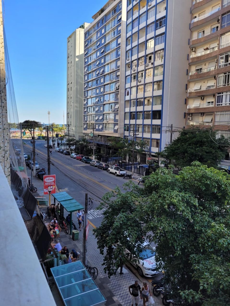 Apartamento com varanda, vista para o mar e ar condicionado Apartment in Santos