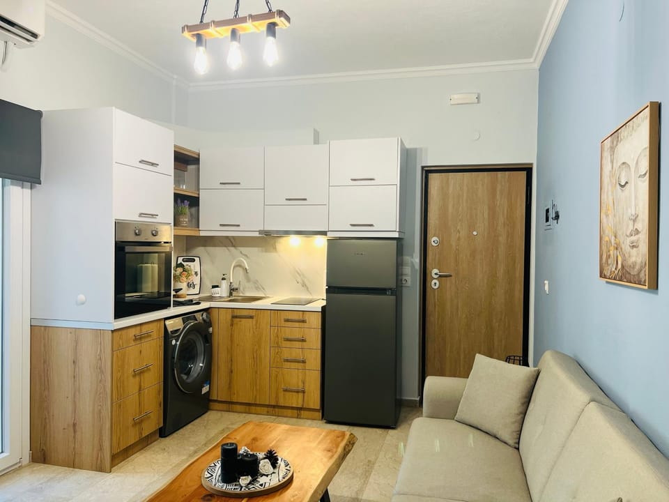Living room, kitchen