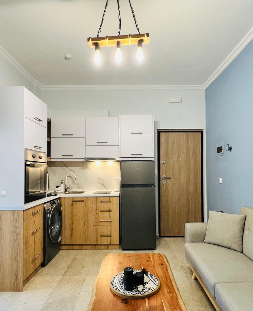 Living room, kitchen