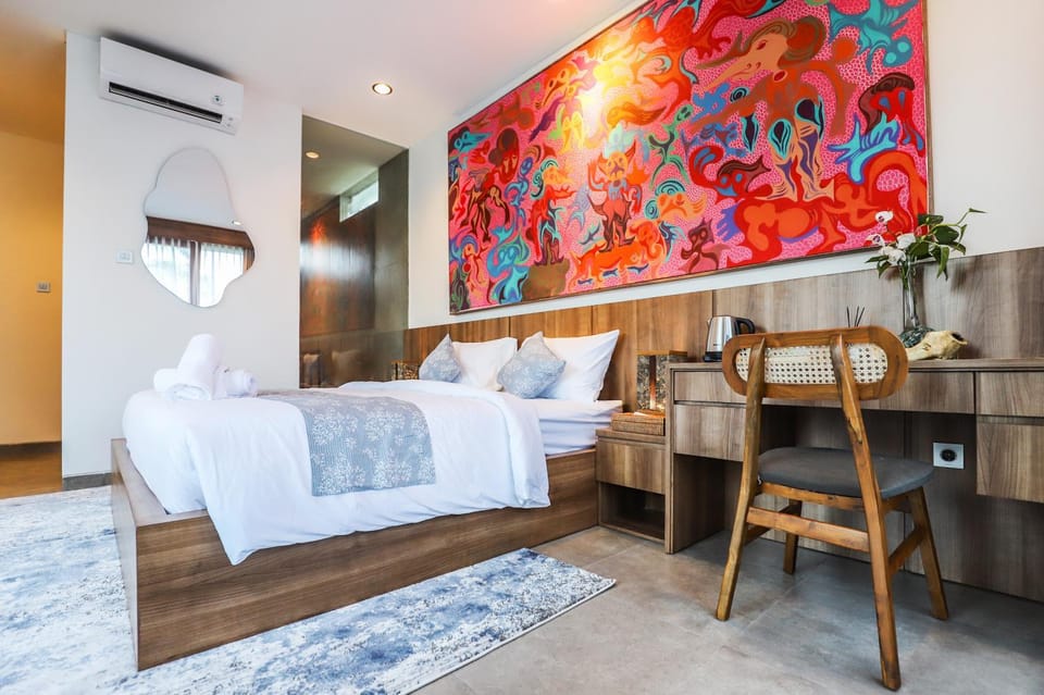 Bed, Bedroom, air conditioner