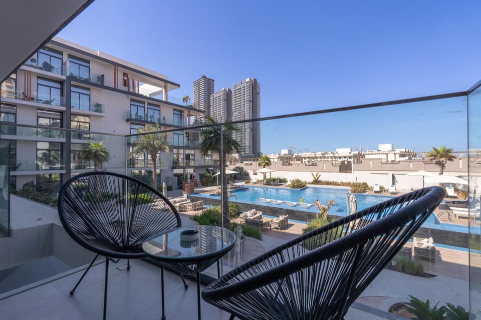 Beautiful Pool View JVC Cozy and Stylish Czechin Apartment in Dubai