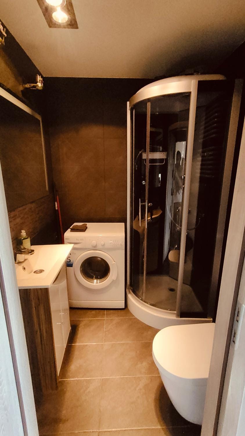 Shower, Toilet, Bathroom, washing machine