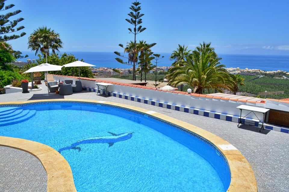 Property building, Living room, Swimming pool