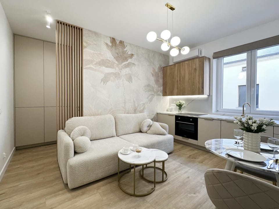 Kitchen or kitchenette, Living room, Seating area