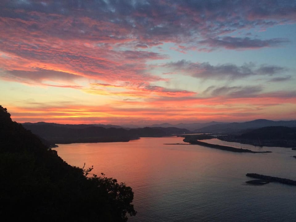 Natural landscape, River view, Sunset