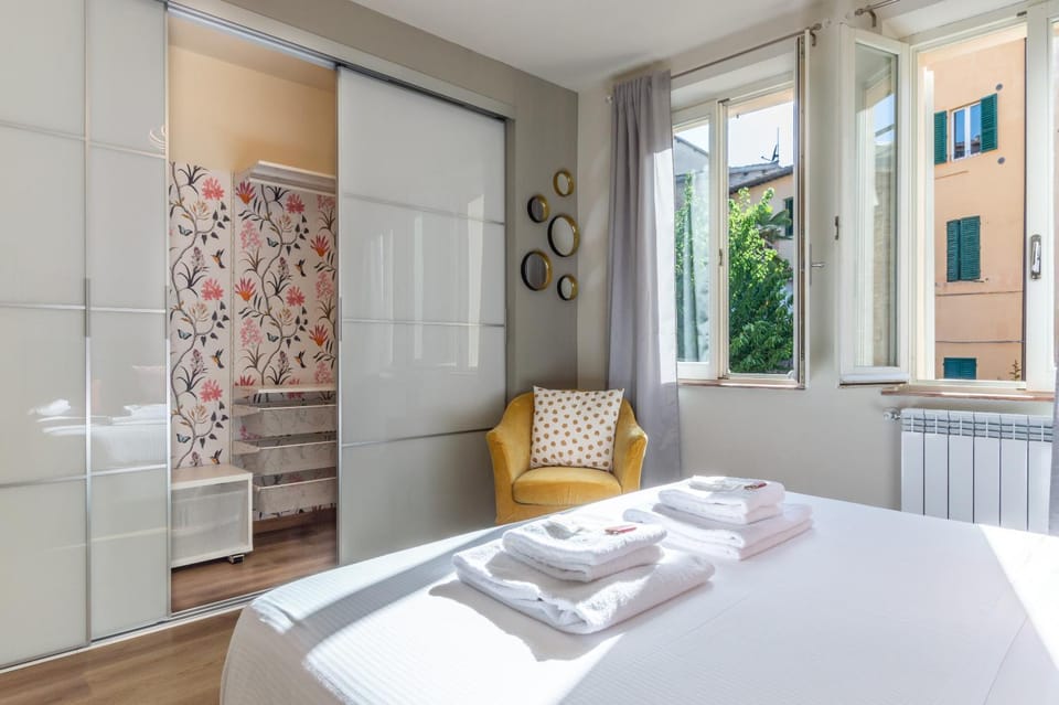 Bed, Photo of the whole room, Bedroom, towels, wardrobe