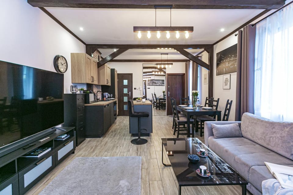 Kitchen or kitchenette, Living room, Dining area