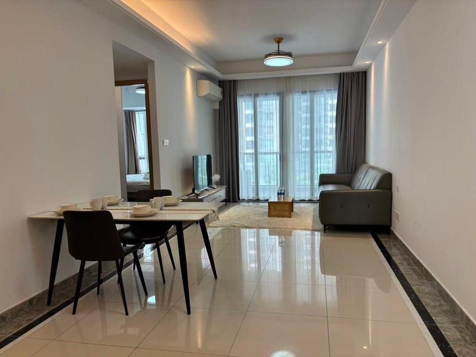 Living room, Seating area, Dining area, air conditioner
