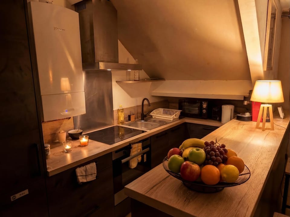 Coffee/tea facilities, Kitchen or kitchenette, Food and drinks, Food, heating, minibar, oven, stove