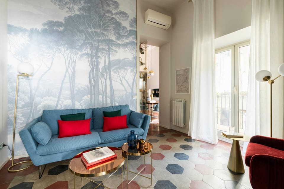 Living room, Seating area, air conditioner