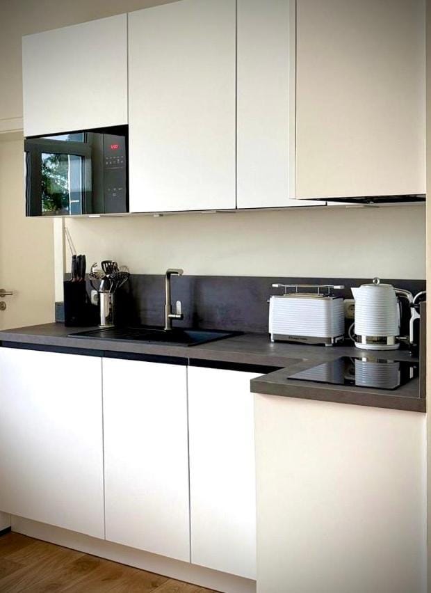 Coffee/tea facilities, Kitchen or kitchenette, stove, toaster