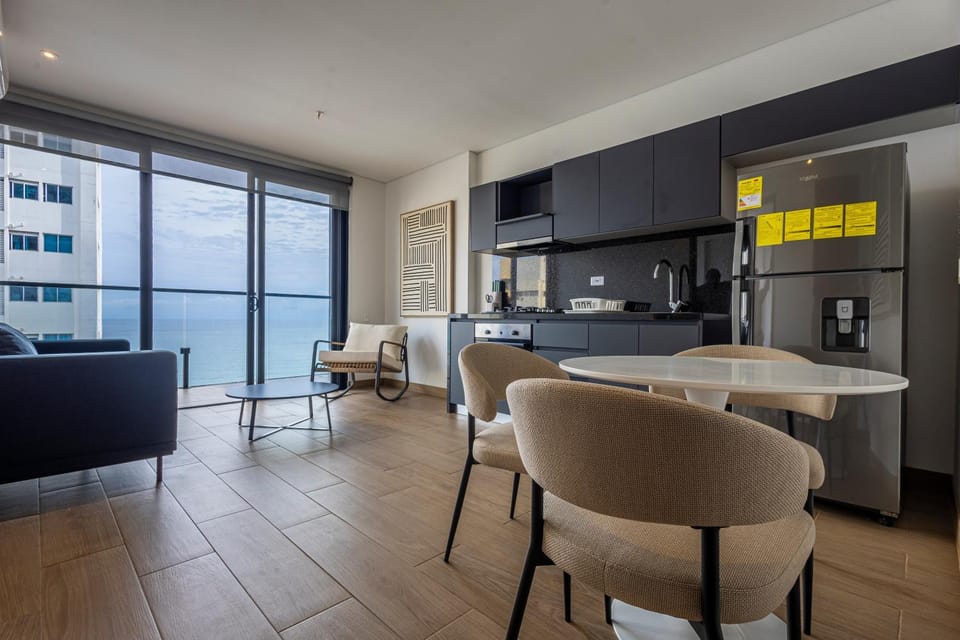 Kitchen or kitchenette, Living room, Dining area