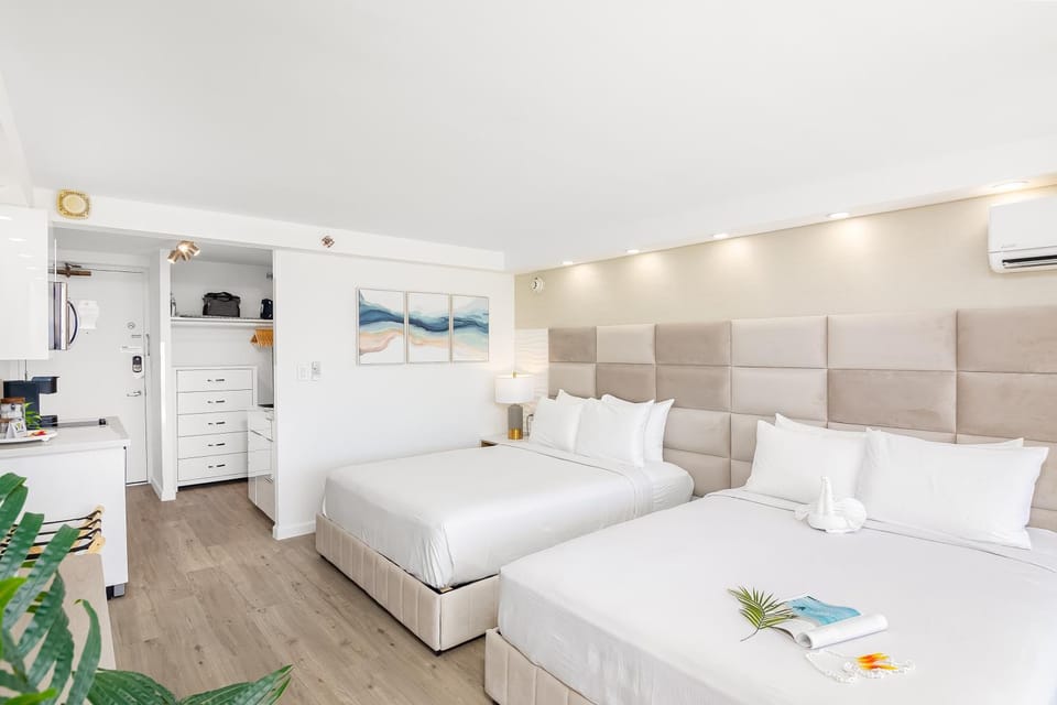 Bed, TV and multimedia, Kitchen or kitchenette, Living room, Photo of the whole room, Bedroom, air conditioner