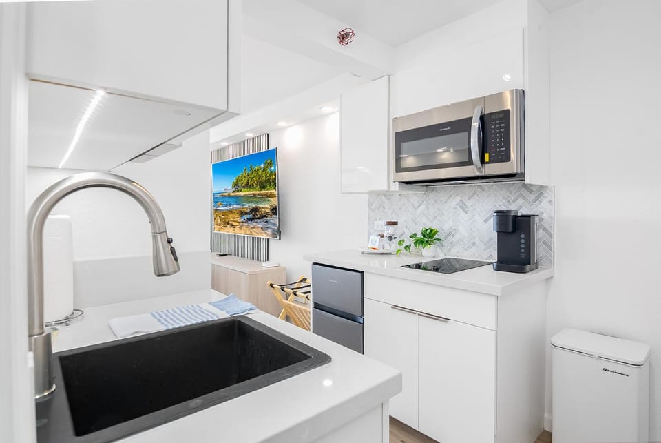 Kitchen or kitchenette, oven, stove