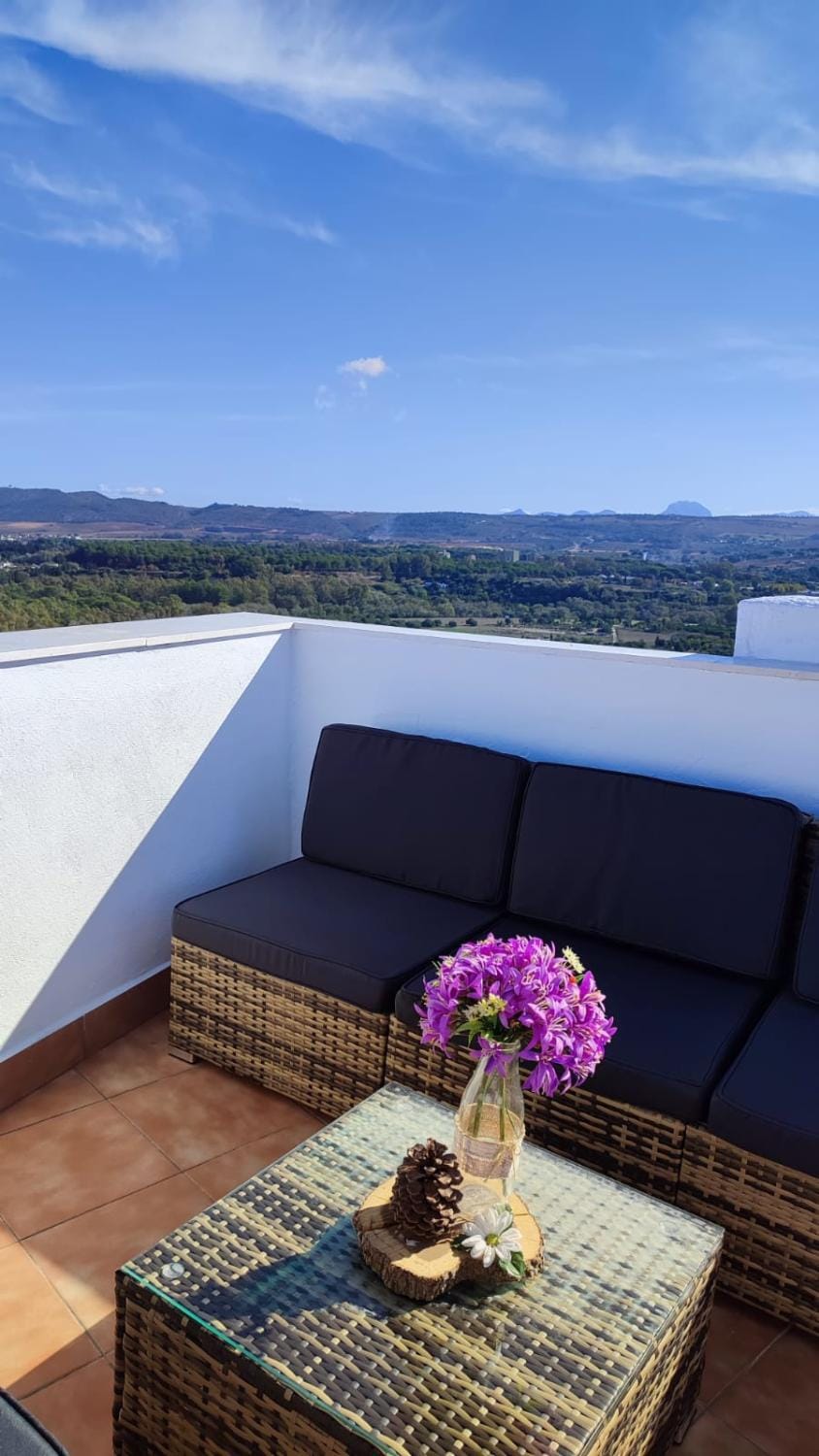 Natural landscape, View (from property/room), Balcony/Terrace, Seating area, Mountain view
