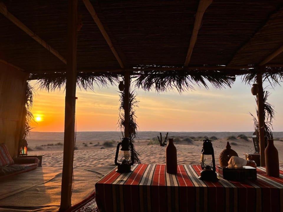 Natural landscape, Dining area, Sunset