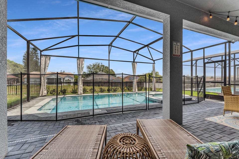 Patio, Day, Pool view, Swimming pool, sunbed