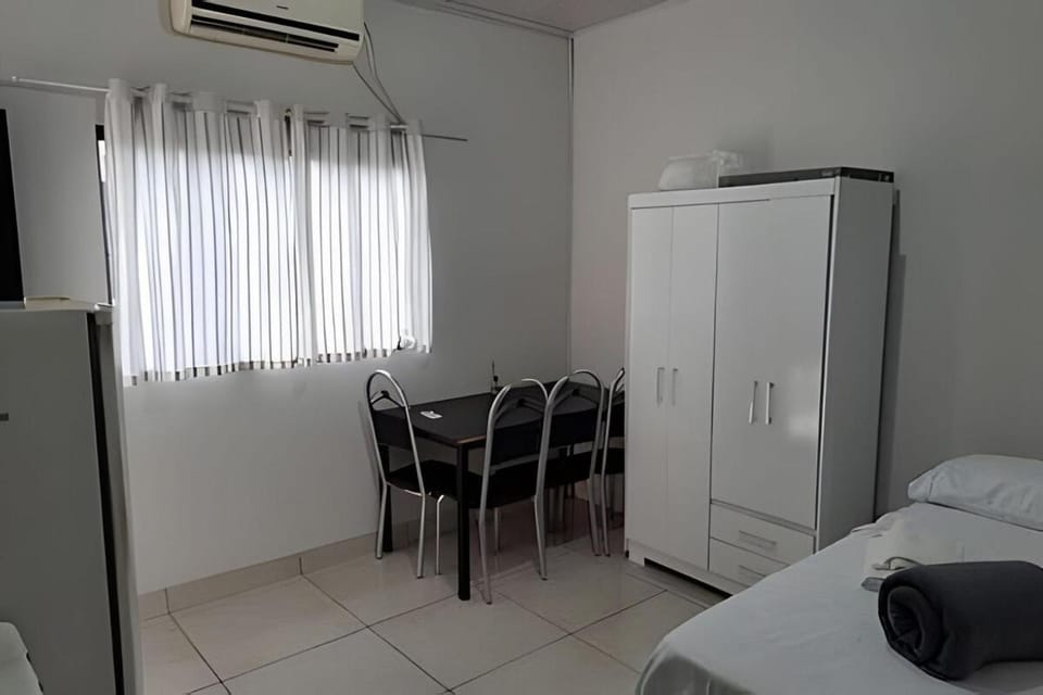 Photo of the whole room, air conditioner