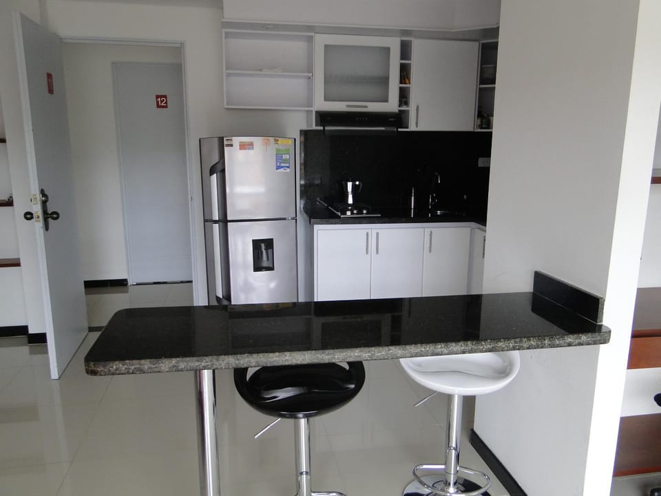 Kitchen or kitchenette, oven