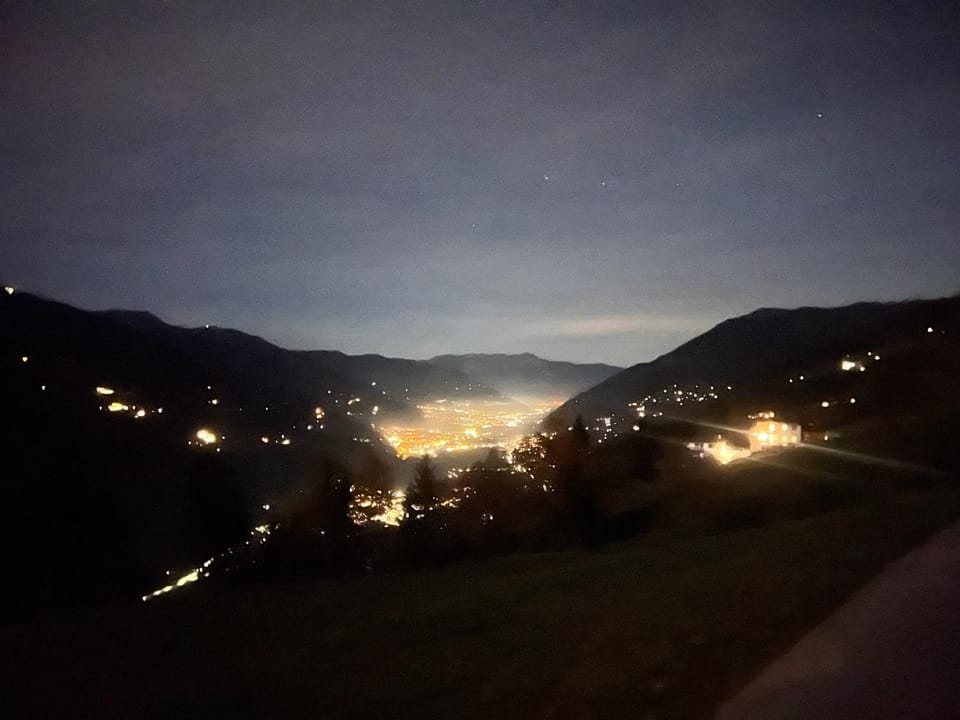 Night, Natural landscape, Mountain view