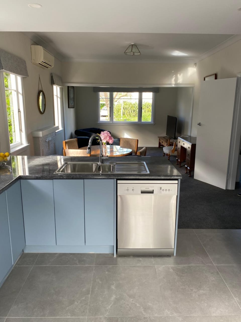 Kitchen or kitchenette, dishwasher