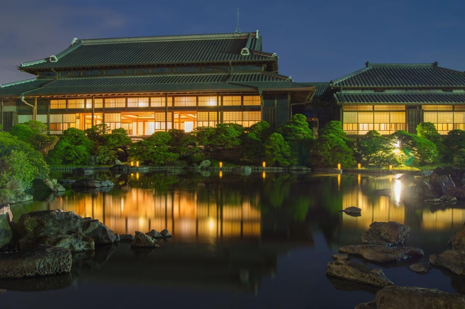 Property building, Night, Garden, Garden view