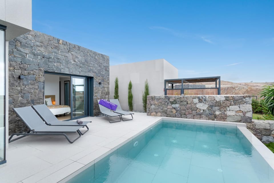 Property building, Living room, Swimming pool