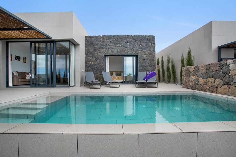 Property building, Living room, Swimming pool