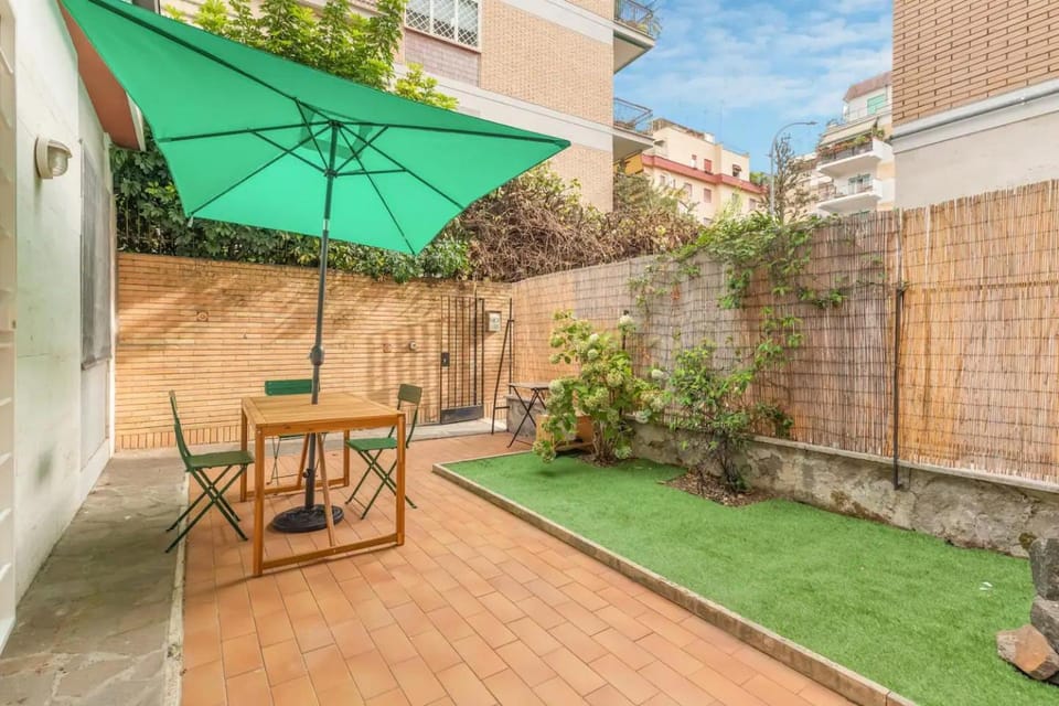 Property building, Patio, Garden, Dining area, Garden view