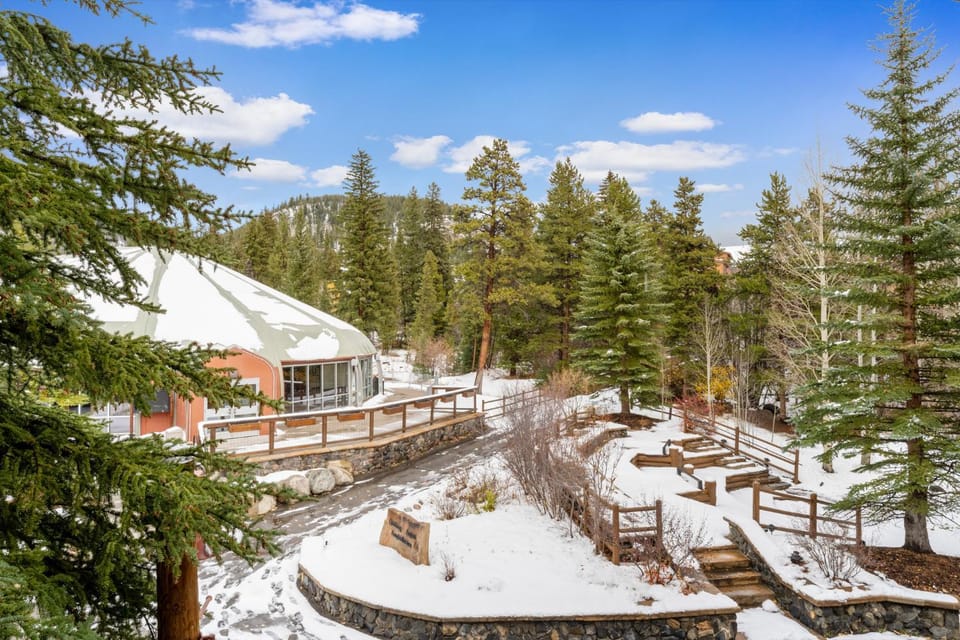 Property building, Day, Natural landscape, Winter, Mountain view, Swimming pool, Sports
