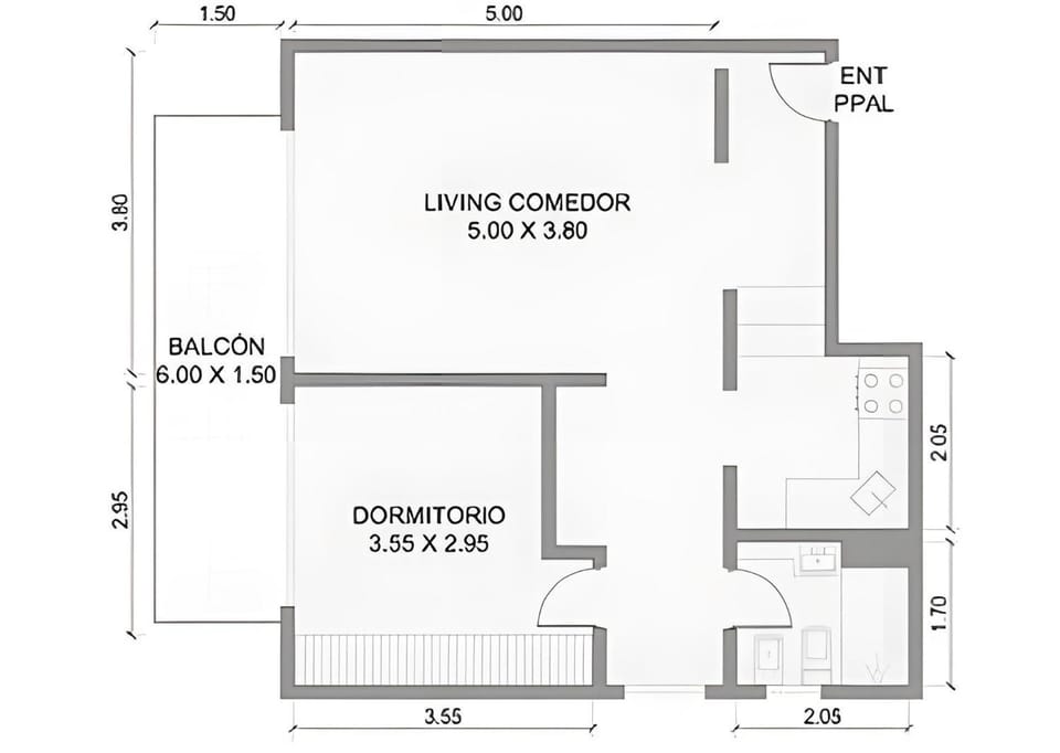 Spacious in Palermo Hollywood Work Space & Pool Apartment in Buenos Aires