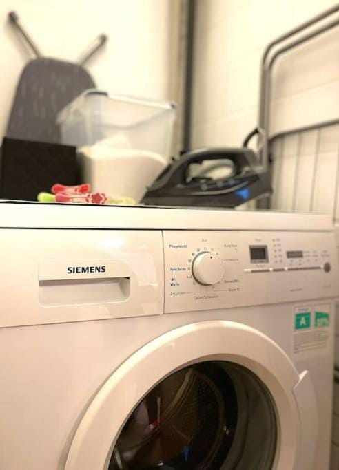 flat iron, washing machine