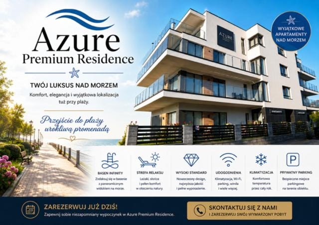 Azure Premium Residence BASEN ZEWNĘTRZNY z leżakami, JACUZZI Apartment in West Pomeranian Voivodeship, Poland