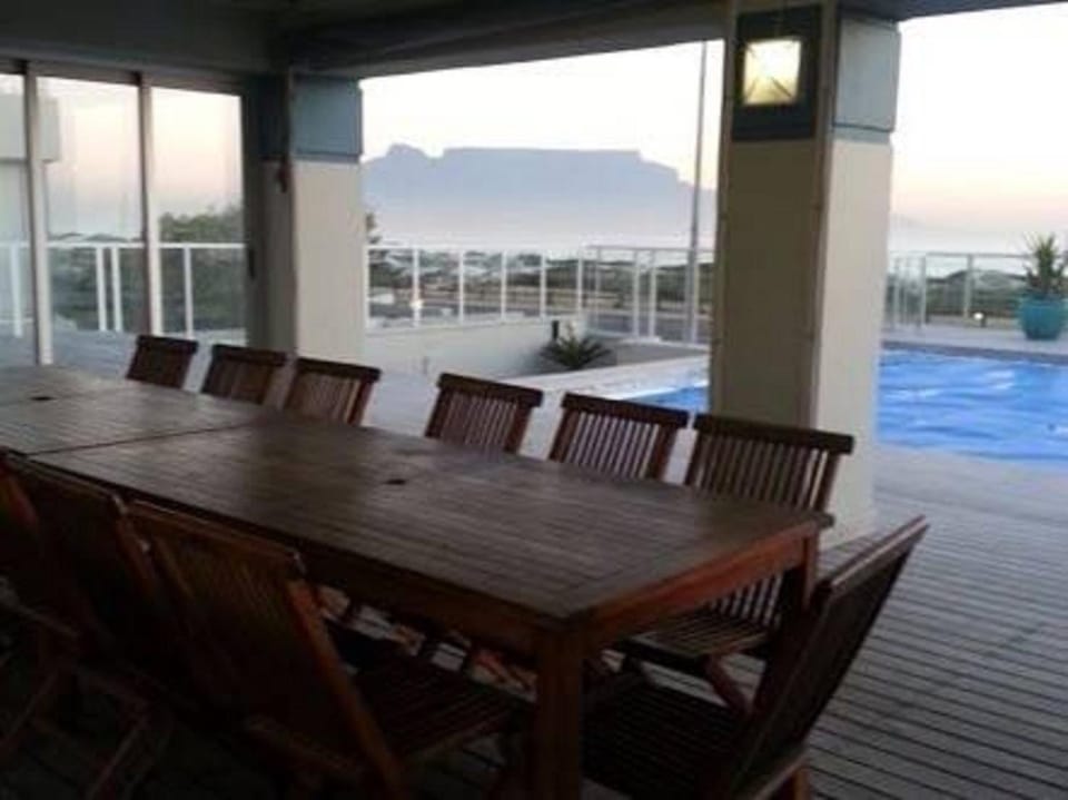 Patio, BBQ facilities, Swimming pool, Sunset