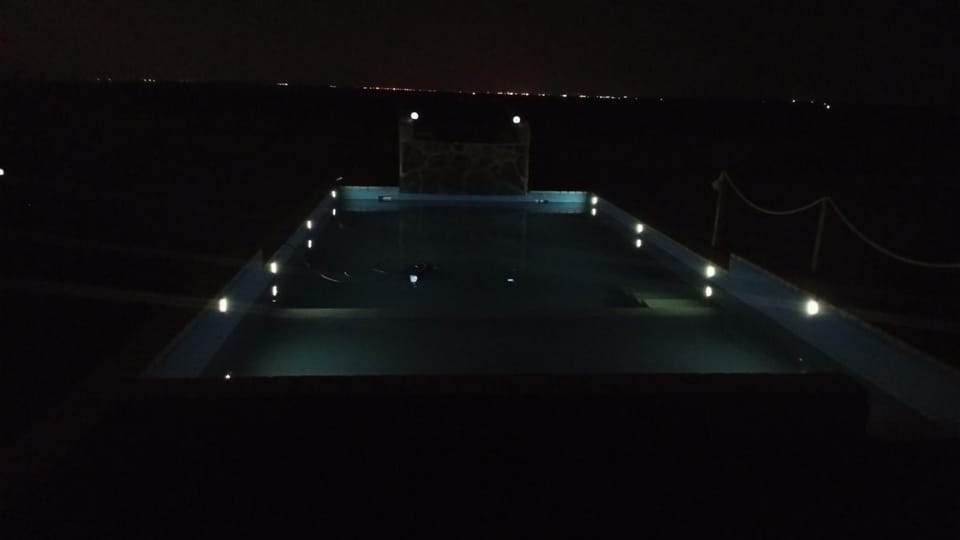 Night, Pool view, Swimming pool