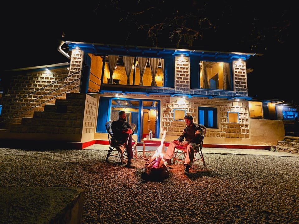 Property building, Patio, Night, People, group of guests