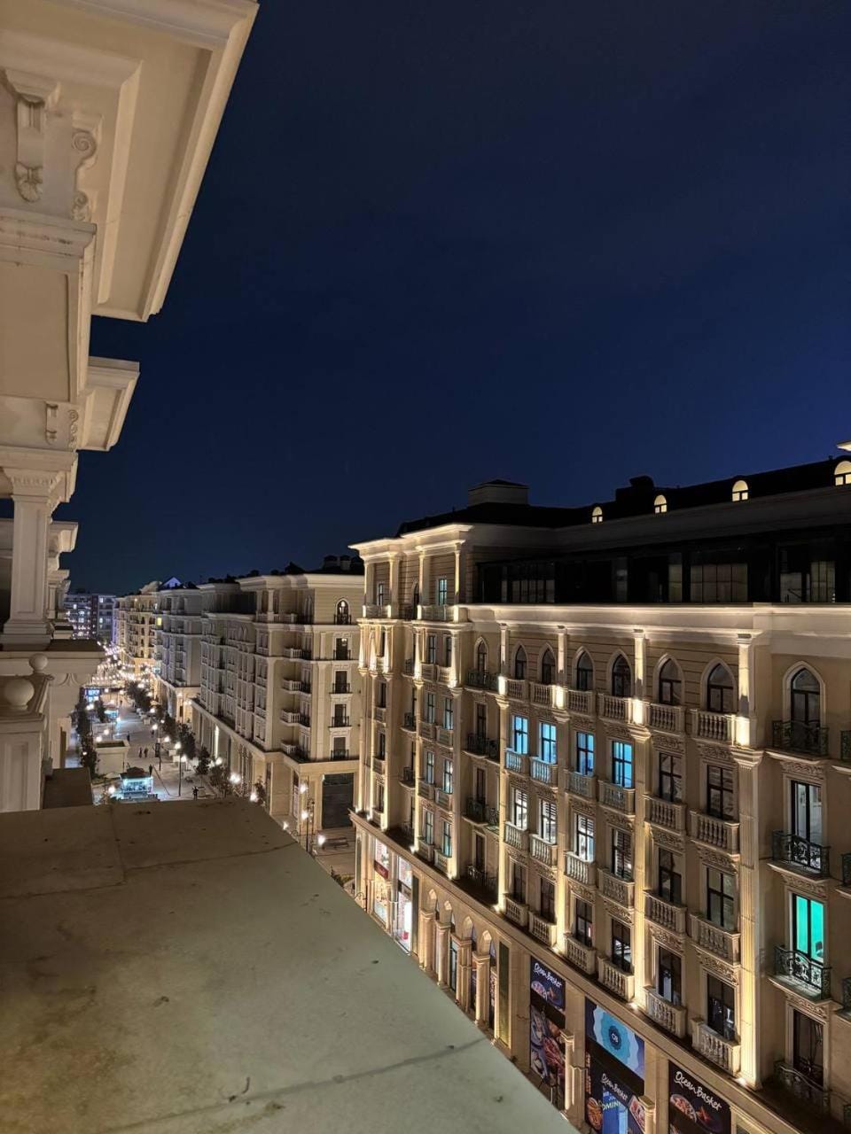 Property building, Night, City view