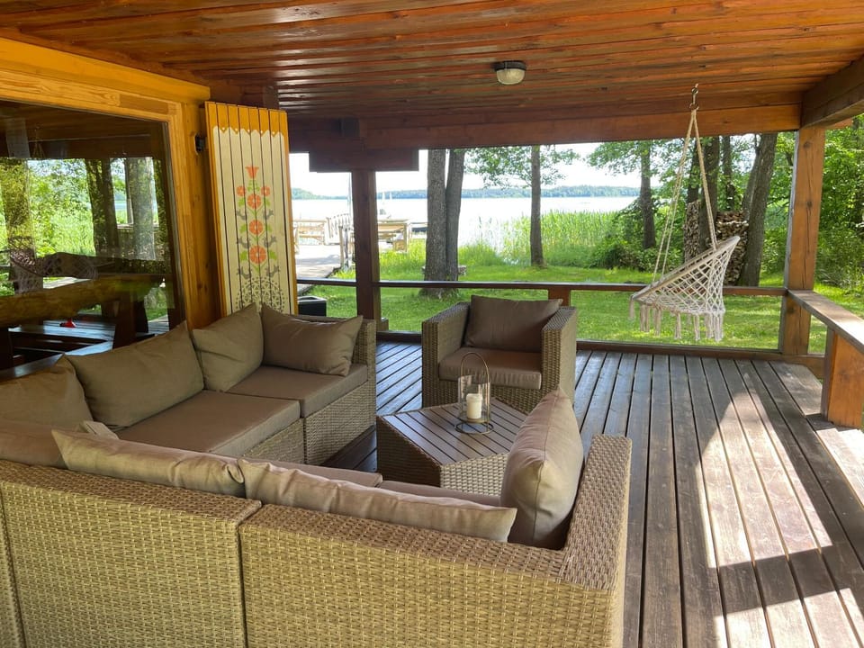 Sauna, Balcony/Terrace, Seating area