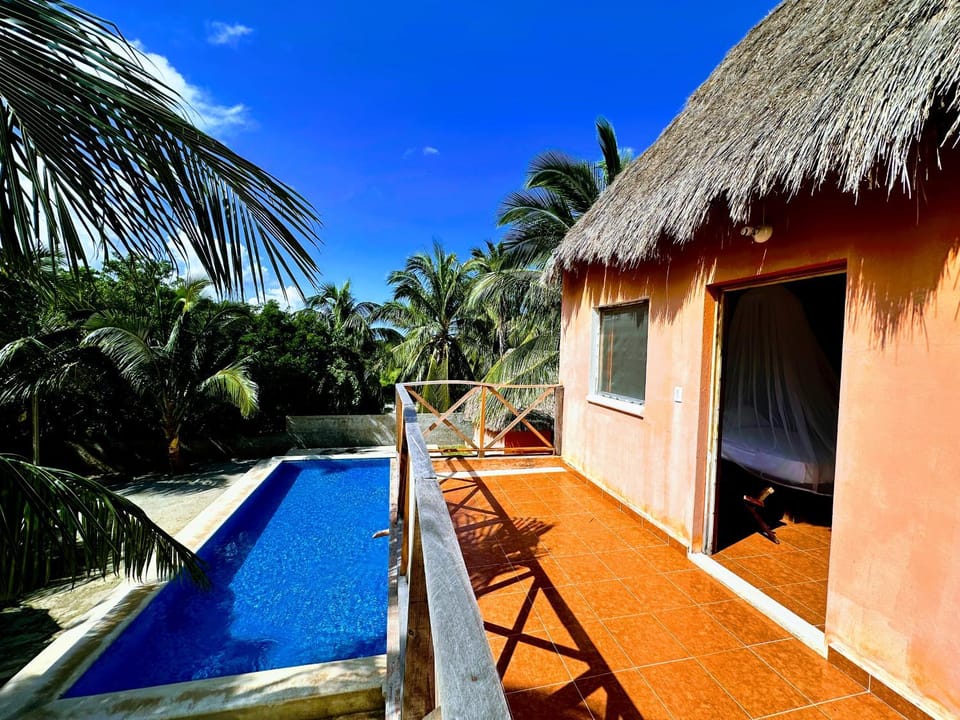 Patio, Natural landscape, Balcony/Terrace, Pool view, Swimming pool