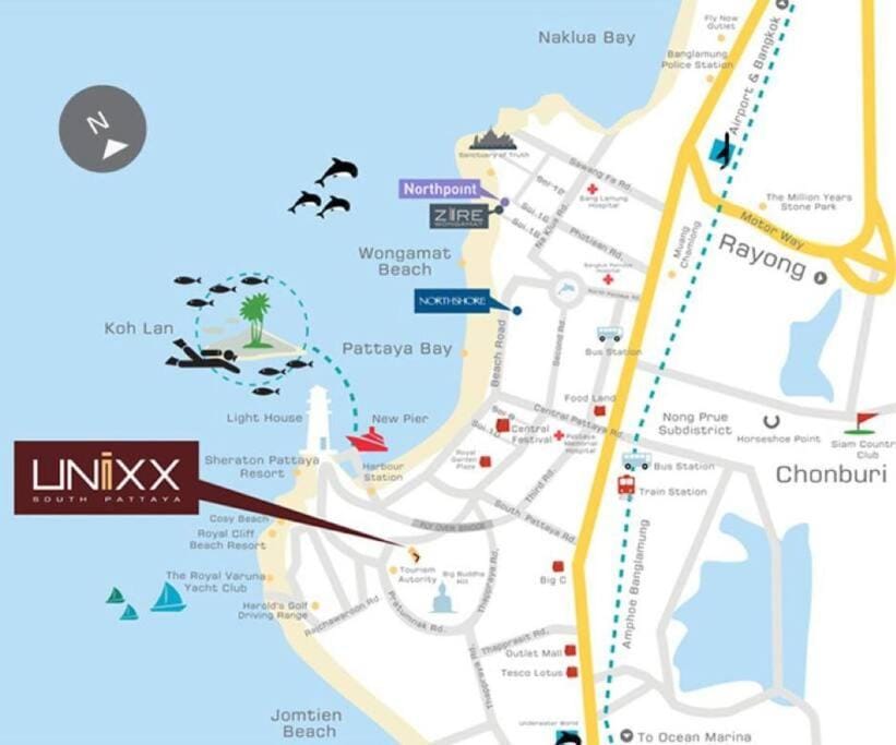 Sea View High Floor 2 Bed Room Apartment in Pattaya City