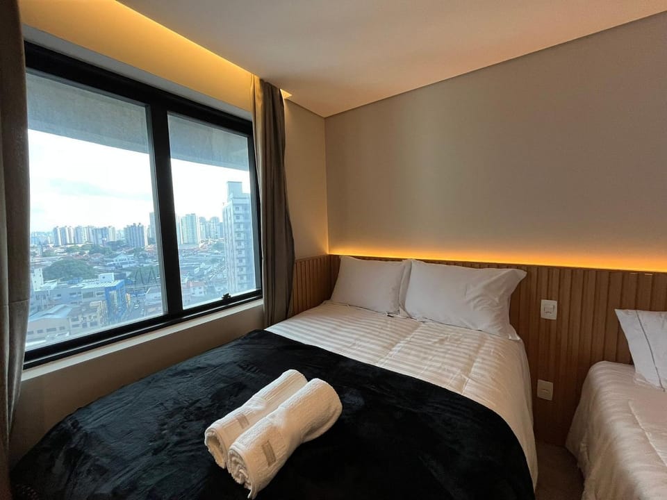 Flat Hotel 4 estrelas próx. Aeroporto GRU até 6p Apartment in Guarulhos