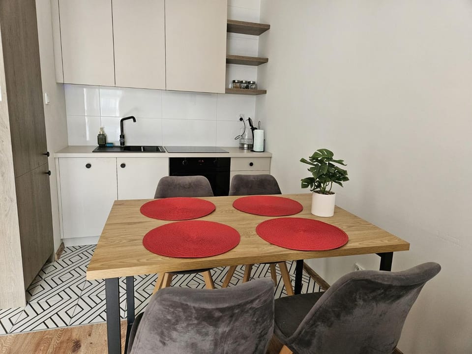 Kitchen or kitchenette, Dining area, stove