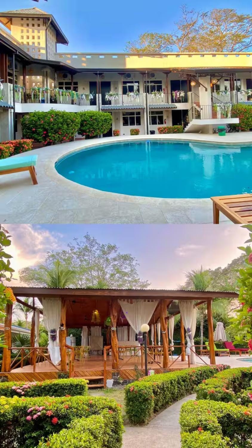 Property building, Spring, Day, Garden, Garden view, Pool view, Swimming pool
