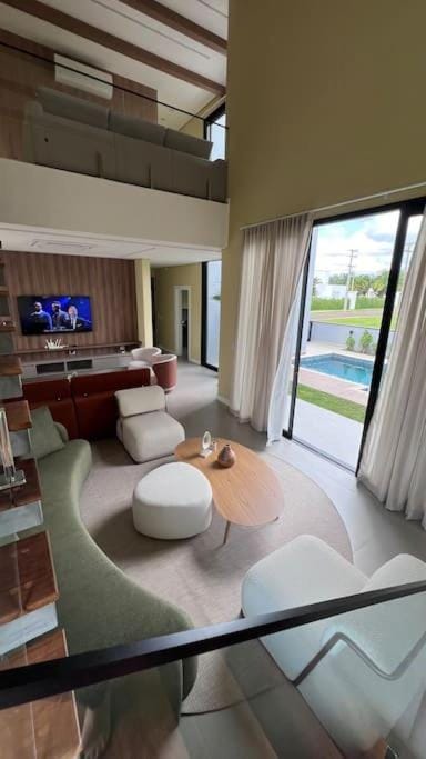 Seating area, Pool view
