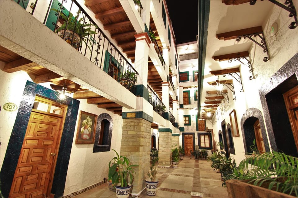 Property building, Patio, Day, Inner courtyard view