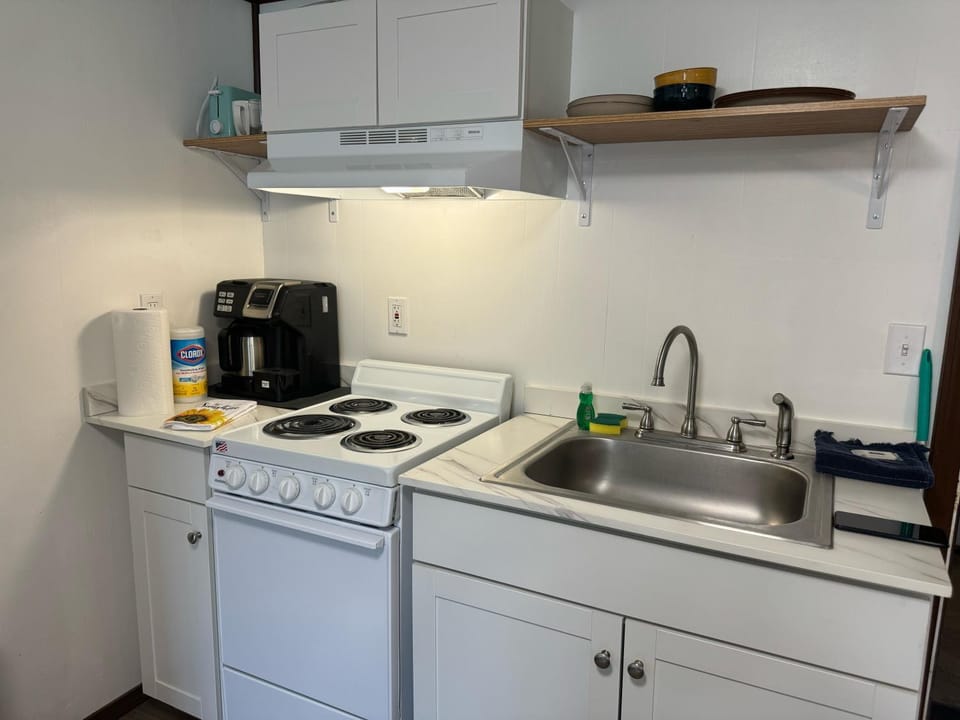 Kitchen or kitchenette, toaster
