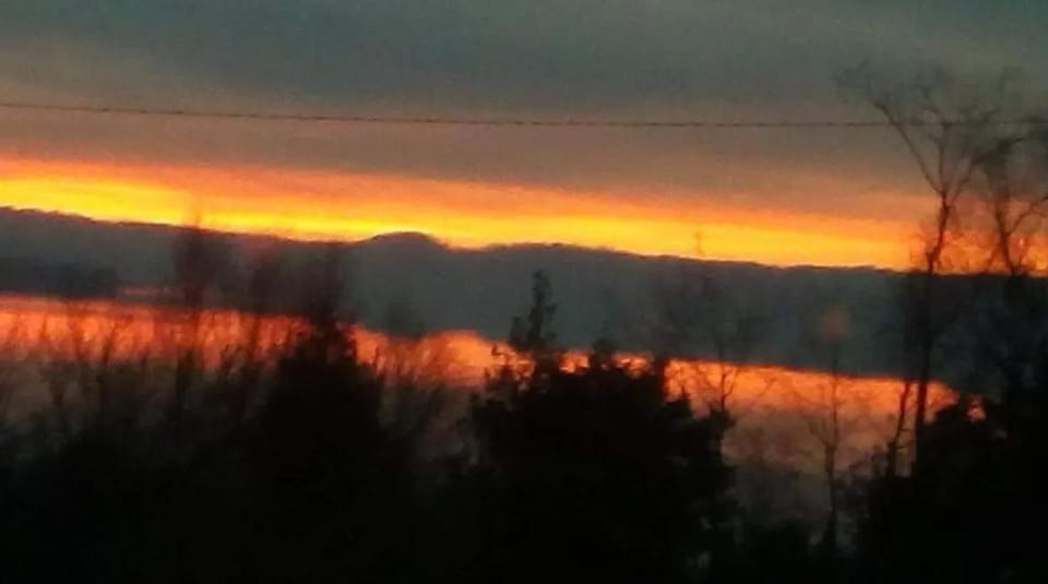 Natural landscape, Lake view, Mountain view, Sunrise