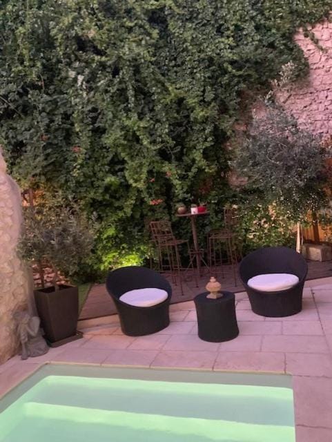 Patio, Garden view, Pool view
