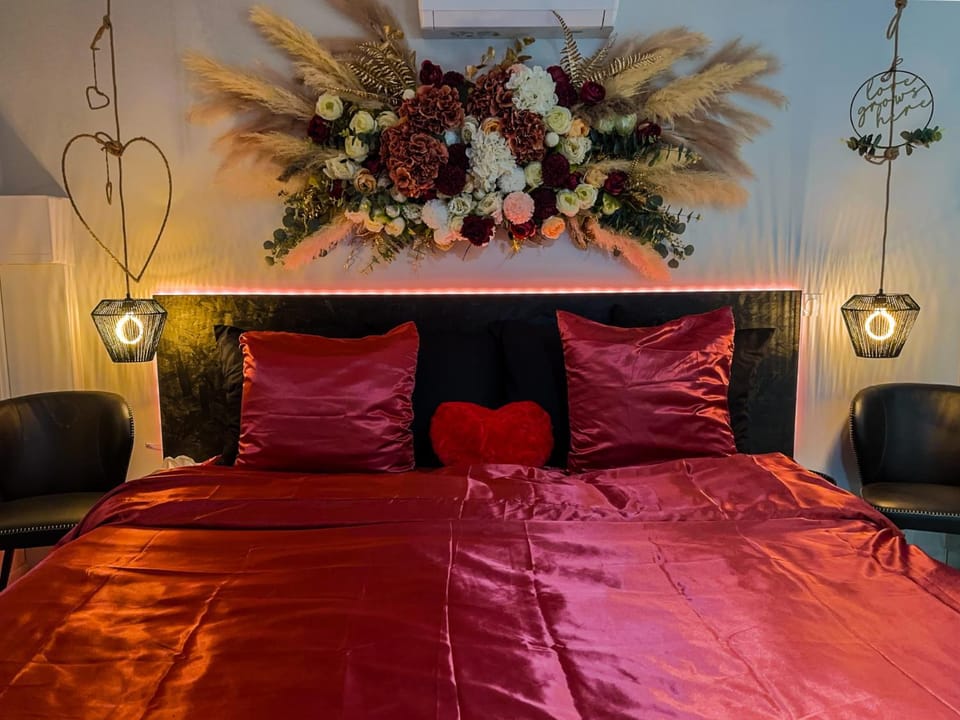 Bed, air conditioner