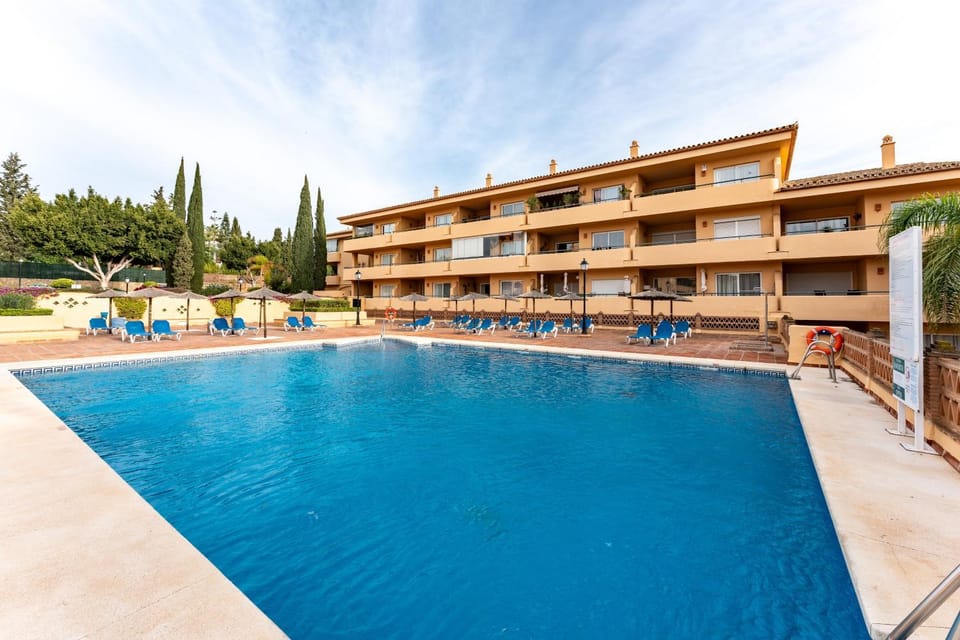 Property building, Living room, Swimming pool